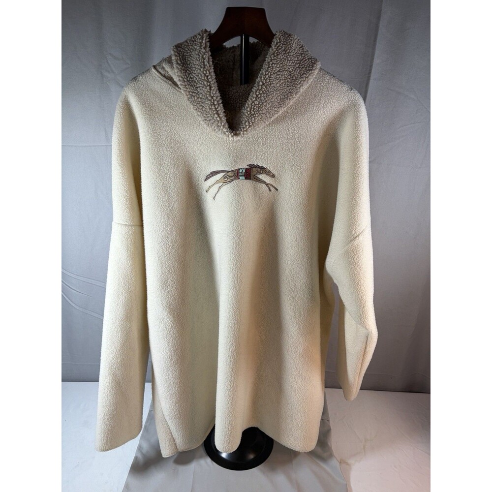 Coldwater Creek Plush Cow Neck Sweater Cream Size XXXL